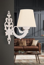 Opviq Lámpara de Pared Lily - Crema y Blanco